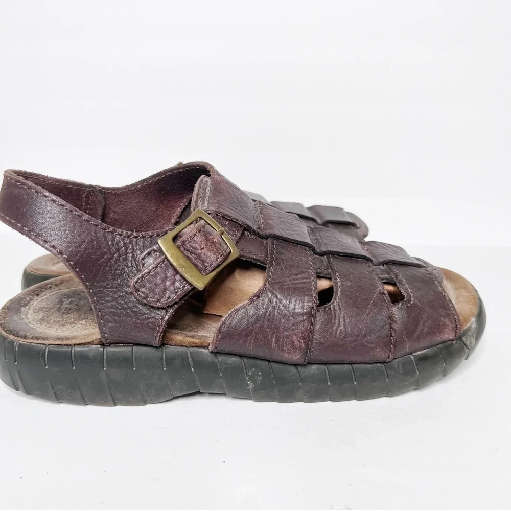 Vintage Y2K Dr. Martens Look Fisherman Leather Sandals Size 11